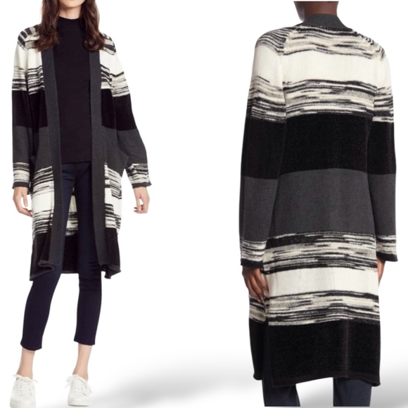 ANTHROPOLOGIE MICHAEL STARS Mixed Media Duster Cardigan w/ Wool & Cashmere Sz S - Picture 1 of 10